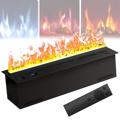 Elektrischer Wasserdampfkamin mit realistischer 3D-Zerstäubungsflamme mit einstellbarer Flamme in 7 Farben, Touchscreen/Fernbedienung, dekorativer Kaminbefeuchter,1000mm von DOZPAL