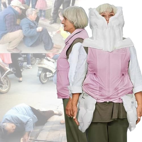Intelligente Anti-Fall-Kleidung für ältere Menschen, APP-Anti-Fall-Airbag-Weste, Fahrrad-Airbag-Jacke mit Trainingsdatenverfolgung für Epileptiker oder Blinde, 0,08 s Pop-Up-Schutz,Pink-XXL Intelligente Anti-Fall-Kleidung für ältere Menschen, APP-Anti-Fall-Airbag-Weste, Fahrrad-Airbag-Jacke mit Trainingsdatenverfolgung für Epileptiker oder Blinde, 0,08 s Pop-Up-Schutz,Pink-XXL von DOZPAL