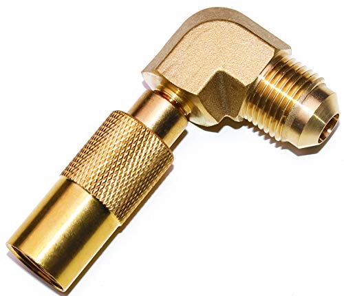 DOZYANT Propan-Ellenbogen-Adapter mit 3/8 Zoll männlichem Flare Connect Propan-Verlängerungsschlauch für Blackstone 43,2 cm und 55,9 cm Tisch-Campinggrill von DOZYANT