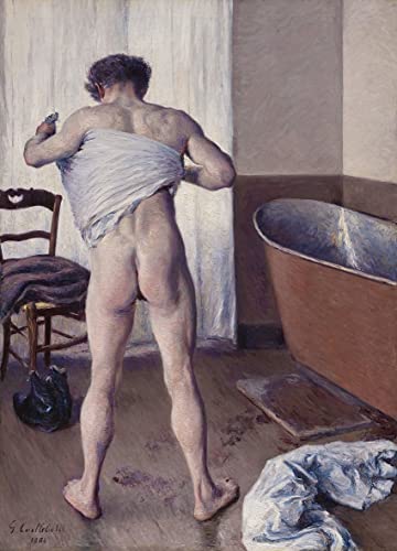 DOeraa Leinwandbilder Bild Poster Kunstdrucke Ölgemälde Mann in seinem Bad von Gustave Caillebotte für Wanddekoration 60x90cm von DoerAa