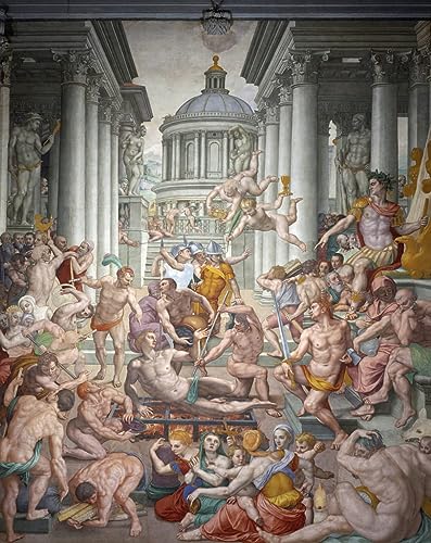 Leinwanddruck Und Poster Wand-Kunst Bild Reproduktion Das Martyrium des Heiligen Laurentius von Agnolo Di Cosimo Bronzino für Wohnkultur 60x90cm von DoerAa