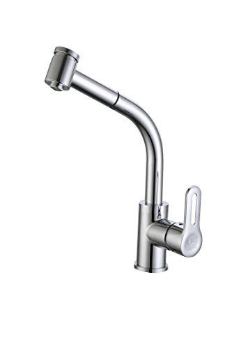 DP GRIFERIA GC11082 Raff Abnehmbarer Einhebelmischer mit hohem Auslauf für Waschbecken, Silber von DP GRIFERIA