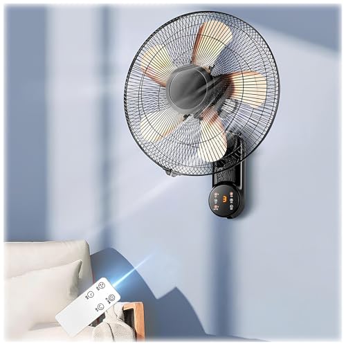 DPAOZPO Wandventilator Luftkühler, 90° Oszillierend Ventilator, Leiser Luftzirkulation, Leistungsstarker Ventilator von DPAOZPO