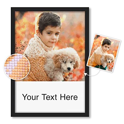 DPDP Diamond Painting Foto und Text Personalisiert Eigenes Bilder - Text Benutzerdefinierte 5D Diamant Painting Full Bilder Malerei Set Home Decor, 35*50CM von DPDP