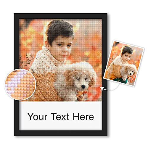 DPDP Diamond Painting Foto und Text Personalisiert Eigenes Bilder - Text Benutzerdefinierte 5D Diamant Painting Full Bilder Malerei Set Home Decor, 30 x 40CM von DPDP