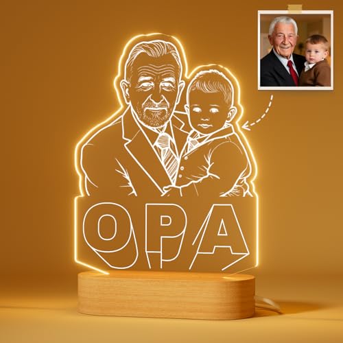 DPDP Geschenke für Opa Personalisierte Bilderrahmen LED mit Foto Linien - Bester Opa Geschenk - Kreative Geschenke für Opa zum Geburtstag, Weihnachten, Vatertag von Enkelin Enkeln - Fotolampe DPDP Geschenke für Opa Personalisierte Bilderrahmen LED mit Foto Linien - Bester Opa Geschenk - Kreative Geschenke für Opa zum Geburtstag, Weihnachten, Vatertag von Enkelin Enkeln - Fotolampe von DPDP