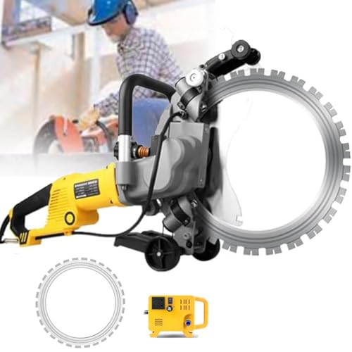 DPDZSW BetonringsäGe, Wandschlitzmaschine Mit BüRstenlosem Motor, 2200 U/Min Einstellbare Schnitttiefe, Nass-ScheibensäGe Inklusive Wasserleitung, Pumpe Und Klinge, FüR Stein, Ziegel, 2 Blade DPDZSW BetonringsäGe, Wandschlitzmaschine Mit BüRstenlosem Motor, 2200 U/Min Einstellbare Schnitttiefe, Nass-ScheibensäGe Inklusive Wasserleitung, Pumpe Und Klinge, FüR Stein, Ziegel, 2 Blade von DPDZSW