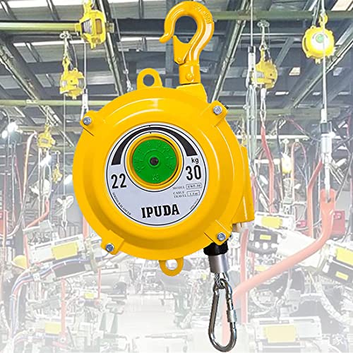 DPDZSW Federzug Balancer mit 150cm Seilzug und Haken für Fabrik und Werkstatt, Federzughalterung Werkzeughalter zum Aufhängen Spring Balancer,22-30kg von DPDZSW