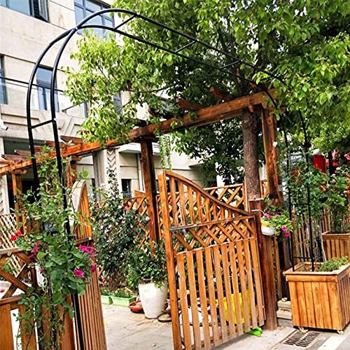 DPDZSW Garten-Rosenbogen Aus Metall, Hochzeit Bögen 1.2M 1.4M 1.8M 2M 2.8M 3M 3.5M Breite, Wetterbeständige Torbogen Für Kletterpflanzen, Stahl Torbogen Rankhilfe Rankgitter,280x220cm von DPDZSW