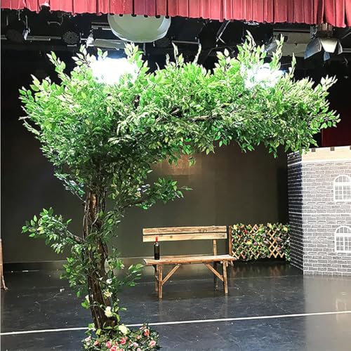 DPDZSW Kirschblütendekor Kirschgrüner Banyan-Baum Trauerkirschbaum Künstlicher Baum Künstlicher Kirschblütenbaum Gefälschte Blüte Gefälschte Pflanzen,2x1.5m von DPDZSW