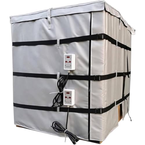 Professionelle 55 Gallonen/275 Gallonen Vollabdeckung Ibc-Behälter-Heizdecke - 2300 W/4000 W, Ip67 - Schnellheizend Und Einstellbarer Thermostatregler 20 °f-375 °f - Ibc Heizmantel,275Gallons/1000l von DPDZSW