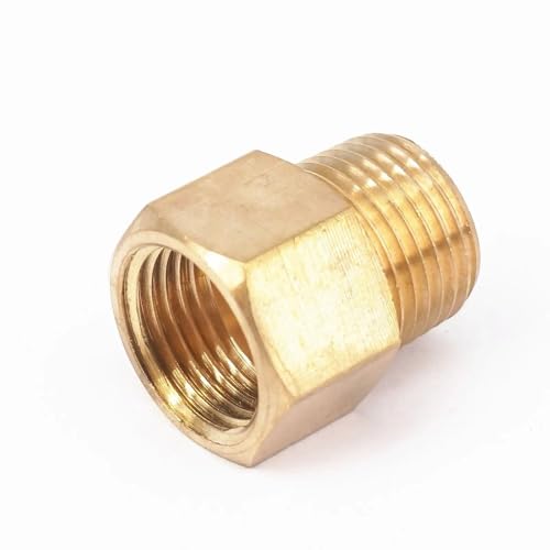 1/2" NPT Male x 1/2" NPT Female Brass Pipe Fitting Connector Adapter For Pressure Gauge Air Gas Fuel Water Pressure 229 PSI von DPEPFTNBFY