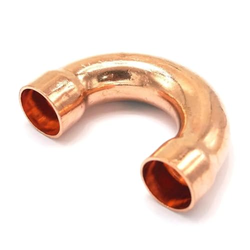 16x1x48mm 180 Degree Elbow Copper End Feed Welding Pipe Adapter Air Condtioner Refrigerator von DPEPFTNBFY
