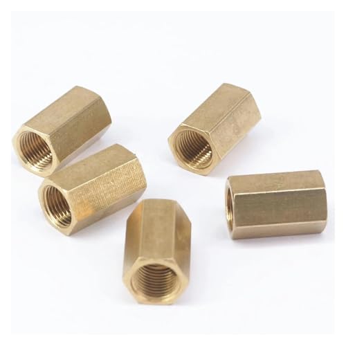 5pc 1/8" Female Thread Brass Pipe Fittings Hex Nut Rod Connector Coupling von DPEPFTNBFY