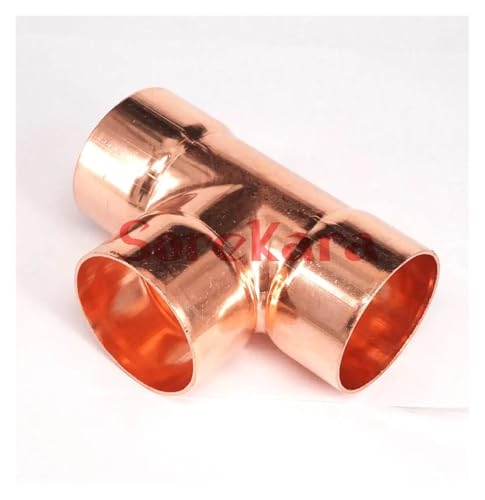 I.D 35x1.5mm Copper End Feed Euqal Tee 3 Ways Pipe Adapter Air Conditioner Refrigeration Water Heater von DPEPFTNBFY
