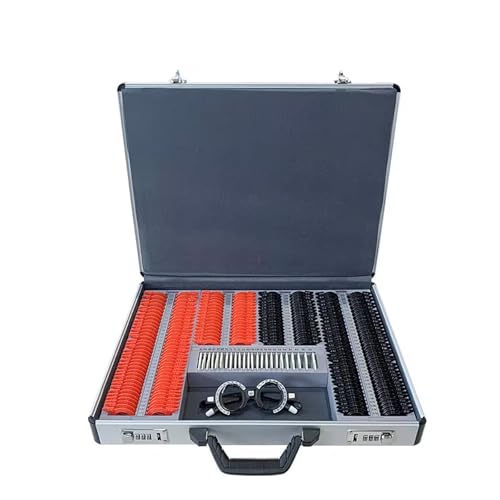DPFCYBS 232-teiliges Set Mit Optischen Probelinsen Optisches Optometrie-Rim-Case-Kit Aluminium-Koffer Probe-Brillengestell DPFCYBS 232-teiliges Set Mit Optischen Probelinsen Optisches Optometrie-Rim-Case-Kit Aluminium-Koffer Probe-Brillengestell von DPFCYBS