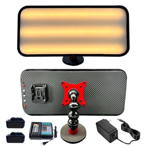 DPFCYBS Lampe Zur Erkennung Von Dellen In Der Karosserie Mit Verstellbarer Magnethalterung Kleines Werkzeug Zur Lackierfreien Dellenreparatur Handheld Car Dent Reflective Board(Size:mit Batterie) von DPFCYBS