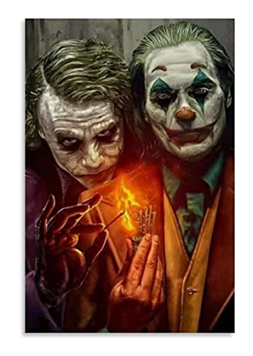 DPFRY Joker Poster Heath Ledger Joaquin Phoenix Leinwand Kunst Poster Bild Moderne Büro Home Schlafzimmer Dekoration Poster Geschenk Kz164Me 40X60Cm Ungerahmt von DPFRY