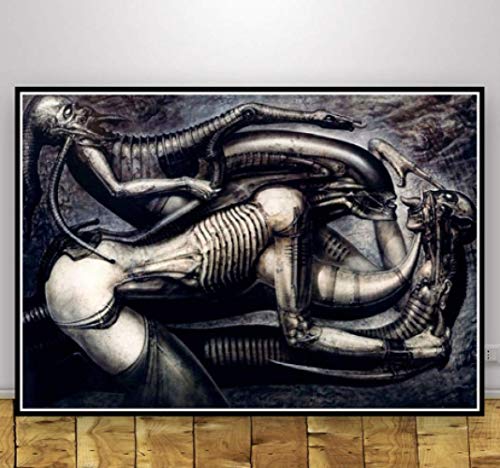 DPFRY Leinwand Kunstdrucke Alien Hr Giger Li Ii Poster Horror Retro Leinwand Gemälde Wandbild Wohnzimmer Dekoration Lz5Yw 40X60Cm Ohne Rahmen von DPFRY