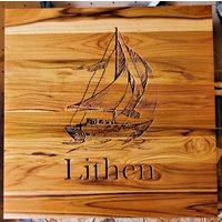 Extra Large Schneidebrett Personalisierte Bruststück Größe 24 "x 24" Eine Seite Charcuterie Board Schneidebrett, Hand Gerieben Teakholz Muttertag von DPFdesignStudio