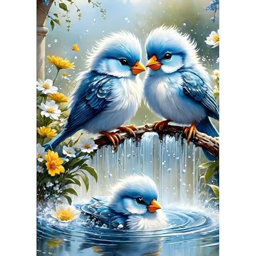 DPHERO DIY Blauer Vogel Diamant Painting Bilder für Erwachsene Anfänger,5D Vögel Diamond Painting Set,DIY Runde Steine Diamant Kunst Kits,Blumen Diamant Painting für Zuhause Dekor 30x40 cm DPHERO DIY Blauer Vogel Diamant Painting Bilder für Erwachsene Anfänger,5D Vögel Diamond Painting Set,DIY Runde Steine Diamant Kunst Kits,Blumen Diamant Painting für Zuhause Dekor 30x40 cm von DPHERO