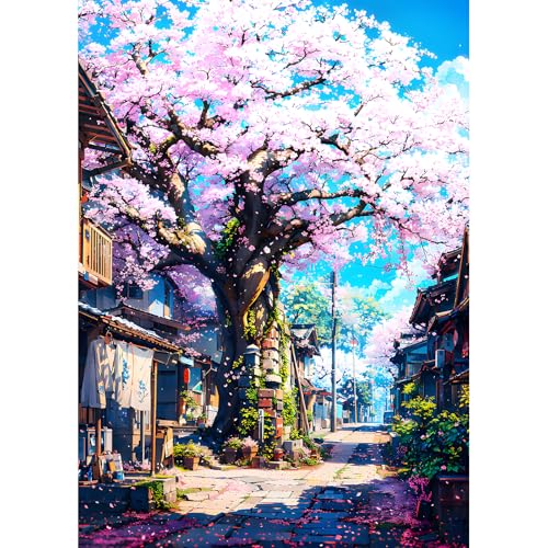DPHERO DIY Japanische Kirschblüten Diamant Painting Kits Bilder für Erwachsene Anfänger,5D Blumen Diamond Painting Set,DIY Runde Steine Straße Diamant Kunst Kits, Diamant Art für Zuhause Dekor 30x40cm DPHERO DIY Japanische Kirschblüten Diamant Painting Kits Bilder für Erwachsene Anfänger,5D Blumen Diamond Painting Set,DIY Runde Steine Straße Diamant Kunst Kits, Diamant Art für Zuhause Dekor 30x40cm von DPHERO