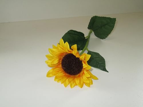 DPI Künstliche Sonnenblume, 50 cm Länge, 15 cm Blütendurchmesser, Gelb mit Grünen Blättern, für Innenbereich DPI Künstliche Sonnenblume, 50 cm Länge, 15 cm Blütendurchmesser, Gelb mit Grünen Blättern, für Innenbereich von DPI