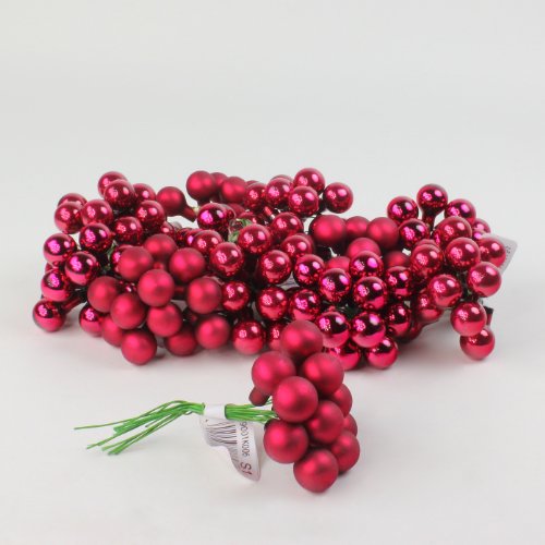Glas-Spiegelbeeren Glas Beeren Dekobeeren dunkelrot matt/glänzend Ø 1,5 cm Glas-Spiegelbeeren Glas Beeren Dekobeeren dunkelrot matt/glänzend Ø 1,5 cm von DPI
