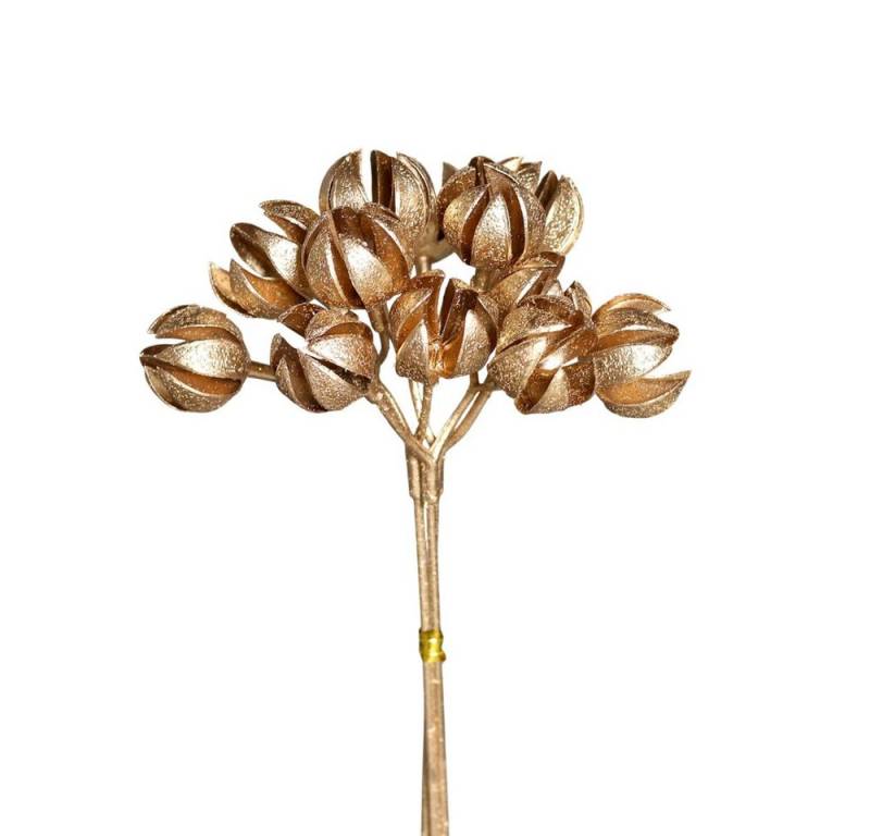 Kunstblume Dekozweig - Baumwolle - gold, DPI von DPI