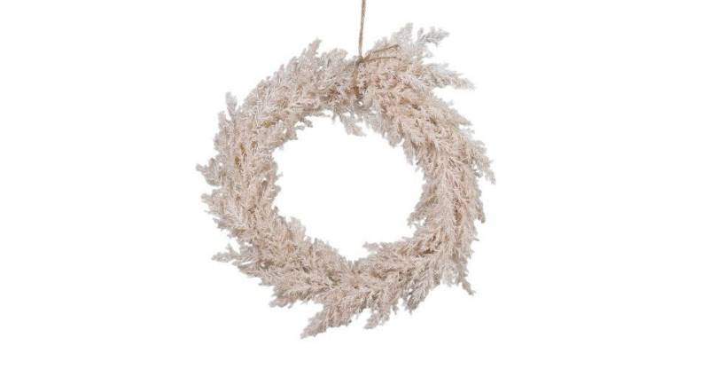 Kunstpflanze DPI Pampasgras-Kranz mit Hänger rose Ø 33 cm, DPI von DPI