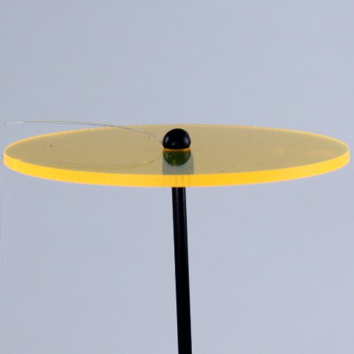 fluoreszierende Scheibe am Stab Gartenstecker Leuchtscheibe, Acryl, gelb Ø 10 cm von DPI