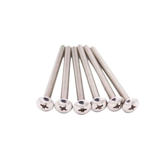 10/50 Stück M2,5 M3 M4 M5 M6 304 A2-70 Edelstahl JISB1111T Truss Head Großer Flacher Runder Kreuzschraubenbolzen L=3-50 Mm(12mm,M2 50pcs) von DPIPUBZSZ