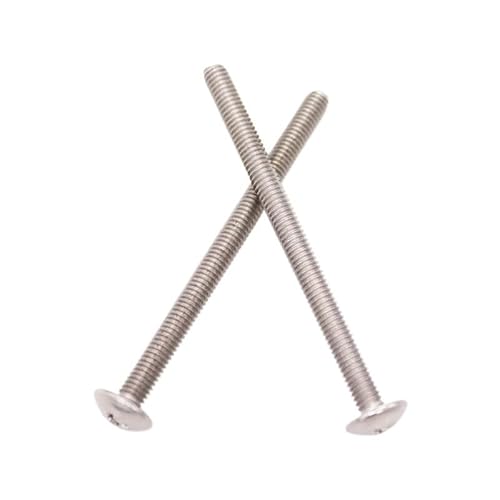 10/50 Stück M2,5 M3 M4 M5 M6 M8 304 A2-70 Edelstahl JISB1111T Fachwerkkopf Großer Flacher Runder Kreuzschraubenbolzen L = 3–80 Mm(30mm,M4 10pcs) von DPIPUBZSZ