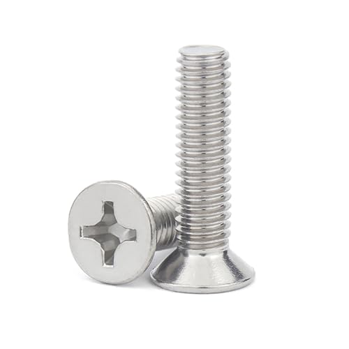 2/50 Stück UNC/UNF 2 3 4 6 8# 10# 12# 5/32-32 1/4-20 5/16-18 3/8-16 Edelstahl-Kreuz-Flachkopfschraubenbolzen(5l16,10pcs 10-32) von DPIPUBZSZ