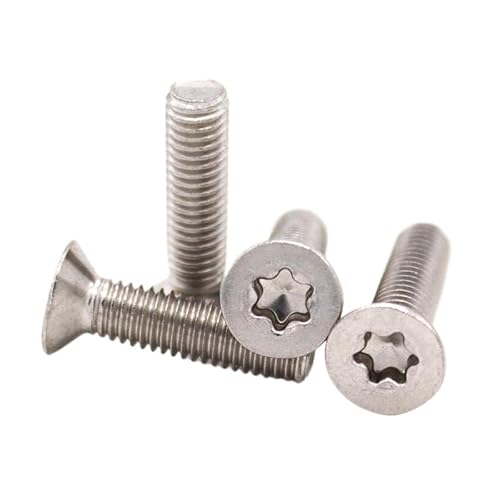5/10/50 Stück M1,4,6 M2,5 M3 M4 M5 M6 M8 304 A2-70 Edelstahl GB2673 Sechslappen-Torx-Flachsenkkopfschraube(5mm,M2.5 50pcs) von DPIPUBZSZ