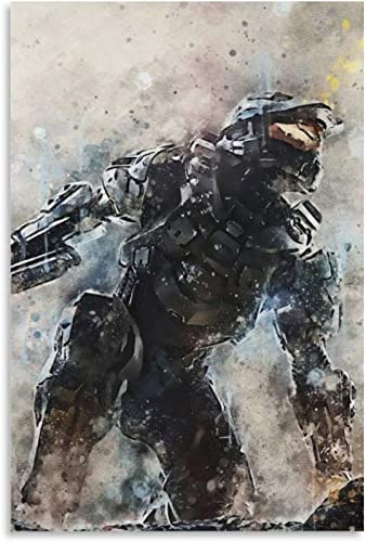 DPKHDS Master Chief Leinwand-Wand-Kunstdrucke, Abstrakte Wandmalerei, Leinwandbild Für Schlafzimmer, Heimdekoration, 40 X 60 Cm, Ohne Rahmen von DPKHDS