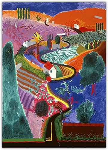 David Hockney Poster Und Druck, Nichols Canyon Wandkunst, Westliche Ästhetische Leinwandgemälde, Für Wohnzimmerdekoration, Bild, 40 X 60 Cm, Ohne Rahmen von DPKHDS