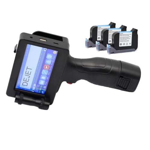 12,7 mm tragbarer Handheld -Tintenstrahldrucker 2588 mit JS12 JS10 Compatible Production Datum Barcode -Etikett -Codierungsmaschine Kompatibel mit die Stapelnummer ohne Verschlüsselung(1 Printer 3cart von DPLBAZHC