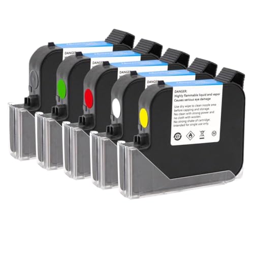 25,4 mm Tintenpatrone kompatibel mit Handheld -Druckern ECO Lösungsmittel Tintenpatrone Invisible Tintenpatrone 600DPI Tragbare Druckerpatrone Kompatibel mit das Ablaufdatumdruck(25.4mm Black 3pcs) von DPLBAZHC