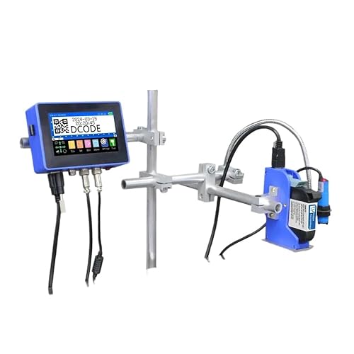 DCODE Industrial Inline Inkjet -Drucker 130plus mit Kunststoffschalendüse zum Drucken von QR -Codes Barcodes Lotnummern Logosdaten kompatibel mit 12,7 mm und 25,4 mm Oberflächen(25.4mm without ink) von DPLBAZHC