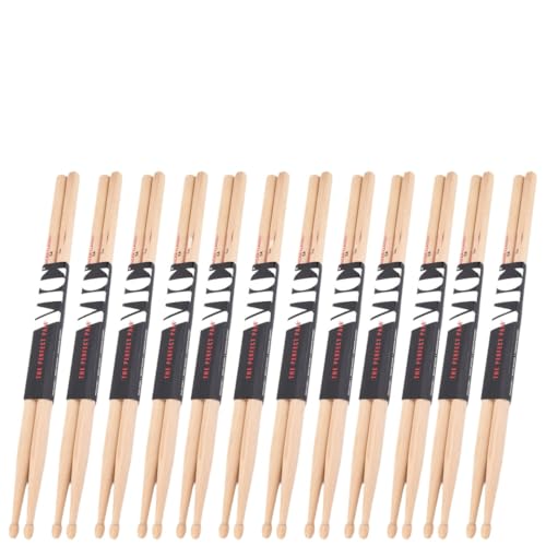 DPLBAZHC 10-2pcs 5A 7A Drum Sticks Hickory Holzhälfte Kompatibel mit Drum Set kompatibel mit akustischen und elektronischen Trommeln konsistentes Gewicht und Tonhöhe(5A 2pcs) von DPLBAZHC