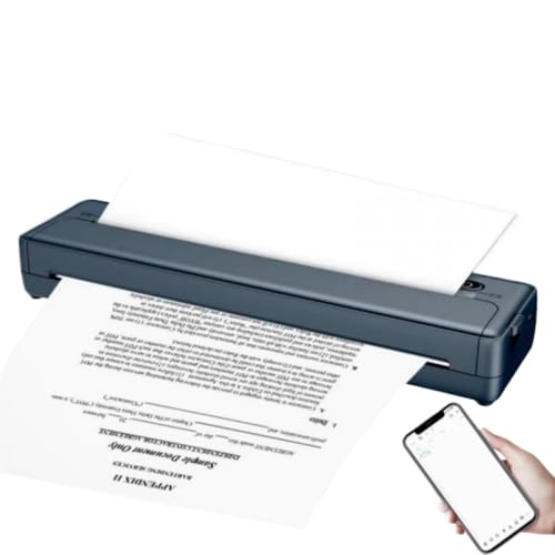 DPLBAZHC 2025 Wireless BT tragbare tintenlose thermische Drucker 2000mah USB Typ-C Kompatibel mit Tattoo Transfer Foto Bild ideal Kompatibel mit Büro Heimschule(White and 10 Paper) von DPLBAZHC