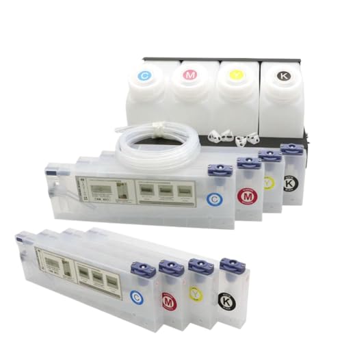 DPLBAZHC 4PCS 220 ml 1. 5L Tank nachfüllbar Tintenpatronenmassen -Tinten -CISS -System kompatibel mit BN 20 BN 20A VS300 RS540 XR640 RF640 SP300 Drucker(8Cartridge 4tank) von DPLBAZHC