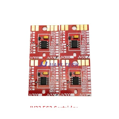 DPLBAZHC 4pcs kompatibler Tintenpatronenchip Kompatibel mit Mimaki JV33 JV300 JV5 ES3 Drucker CMYK Permanent Chip -Set(SS2(JV33)) von DPLBAZHC
