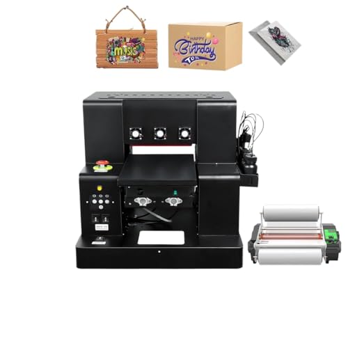 DPLBAZHC A4 XP600 Flatbett -DTF -Druckermaschine Kompatibel mit Metallflaschenholz kompatibel mit Standard -A4 -Druckern(A4 UV Printer Set 2) von DPLBAZHC