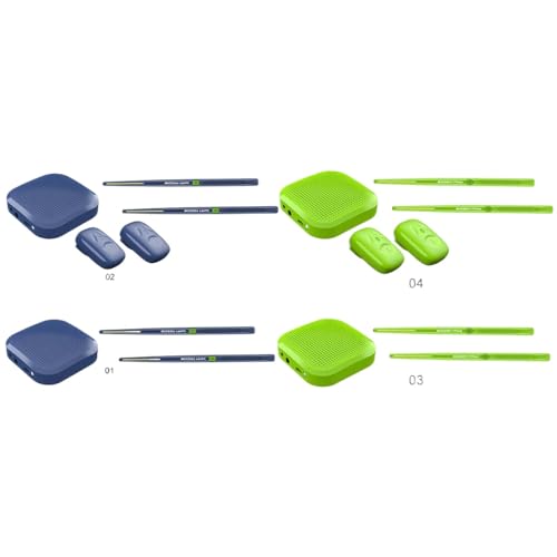 DPLBAZHC Elektronische Lufttrommel -Set mit virtuellen Drumsticks und Pedalen, die mit den meisten Geräten Kompatibel mit Anfänger Kinder und Erwachsene kompatibel sind(Enjoy Green) von DPLBAZHC