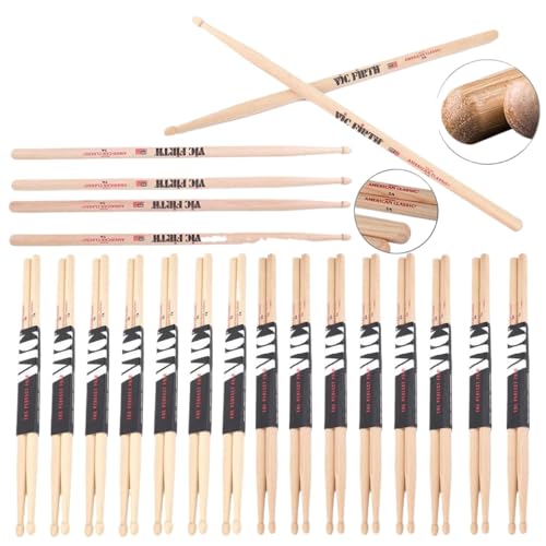 DPLBAZHC Jazz Drumsticks Persch Gewicht und Größe American Hickory 5A 7A 1 bis 10 Paare, die mit Standard -Drumming -Anforderungen kompatibel sind(7A 5pair) von DPLBAZHC