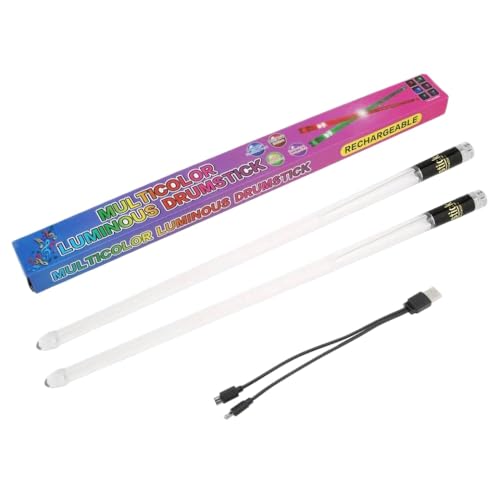 DPLBAZHC LED Light Drumsticks mit Switch 13.01.15 Farben Gradient kompatibel mit den meisten Drum -Kits Lithium -Power -Professional -Drum -Sticks(TypeC Red) von DPLBAZHC