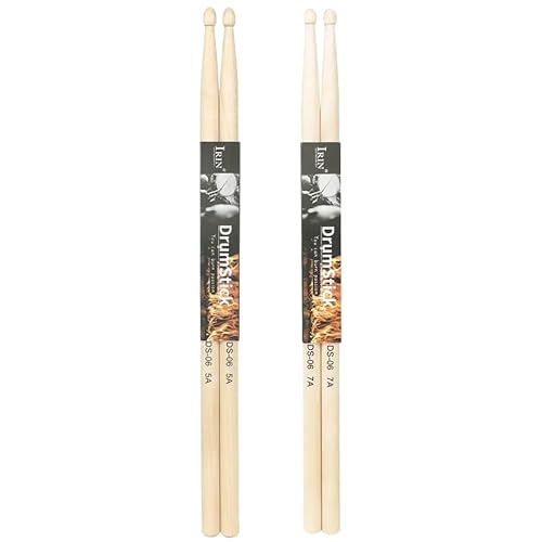 DPLBAZHC Maple Drum Sticks Paar 5a 7a Kompatibel mit Percussion Instruments Irin Drumstick Model Sturdy Dichte Drum Accessoires kompatibel mit den meisten Drum -Kits(12 Pair 5A) von DPLBAZHC