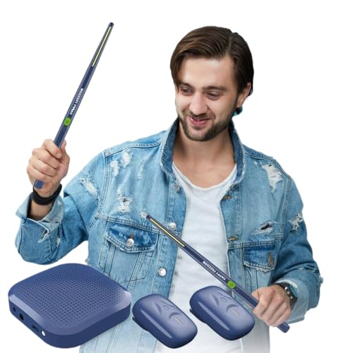 DPLBAZHC Tragbarer elektronischer Luftdrum -Kit Virtual Drum Set mit Pedalen, die Kompatibel mit Anfängerkinder und Erwachsene kompatibel sind(Enjoy Dark Blue) von DPLBAZHC